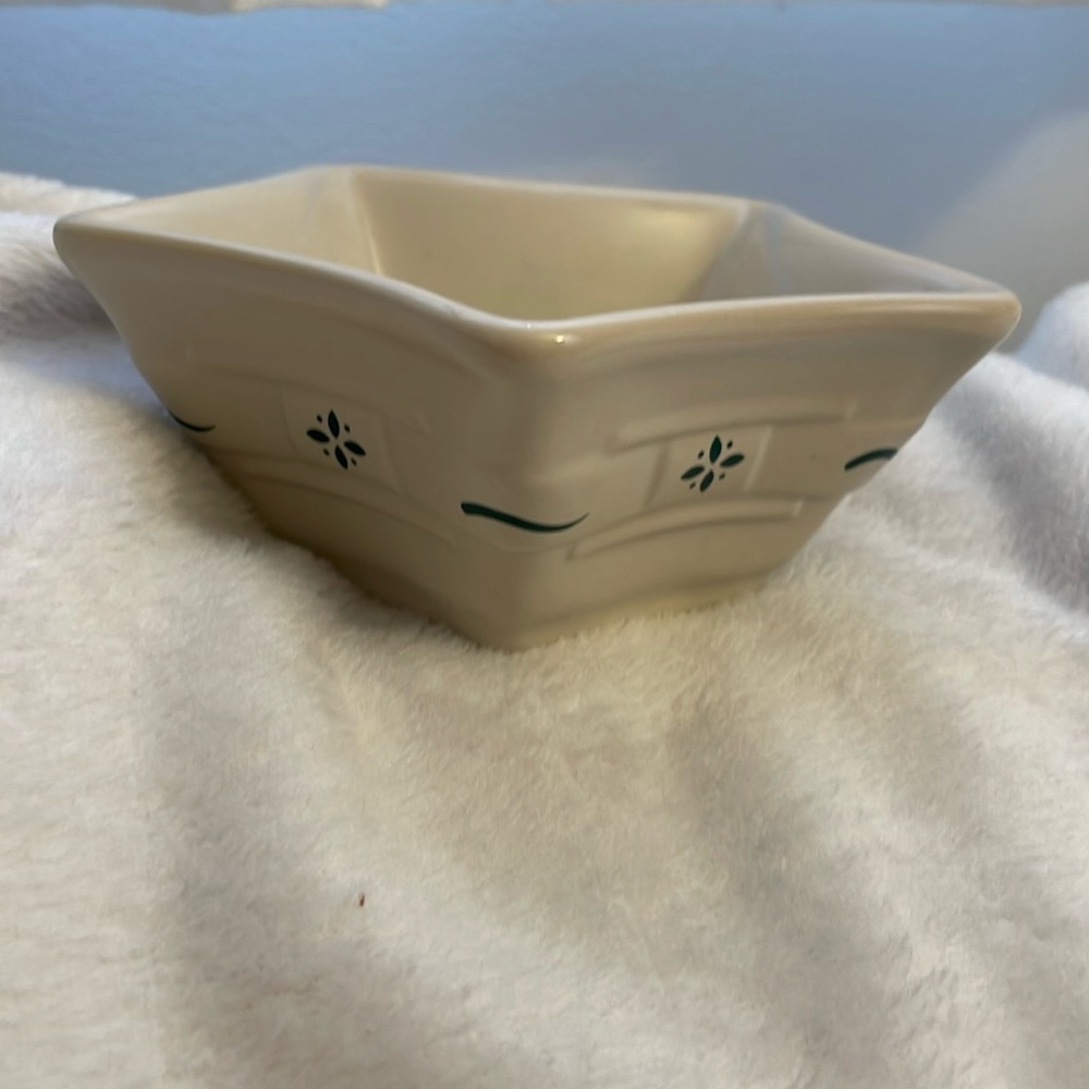 Longaberger heritage green star candy dish